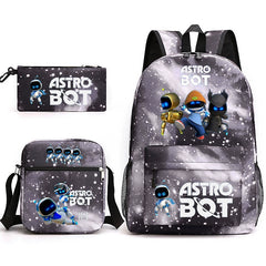 Astro Bot Schoolbag Backpack Shoulder Bag Pencil Bag 3pcs set for Kids Students
