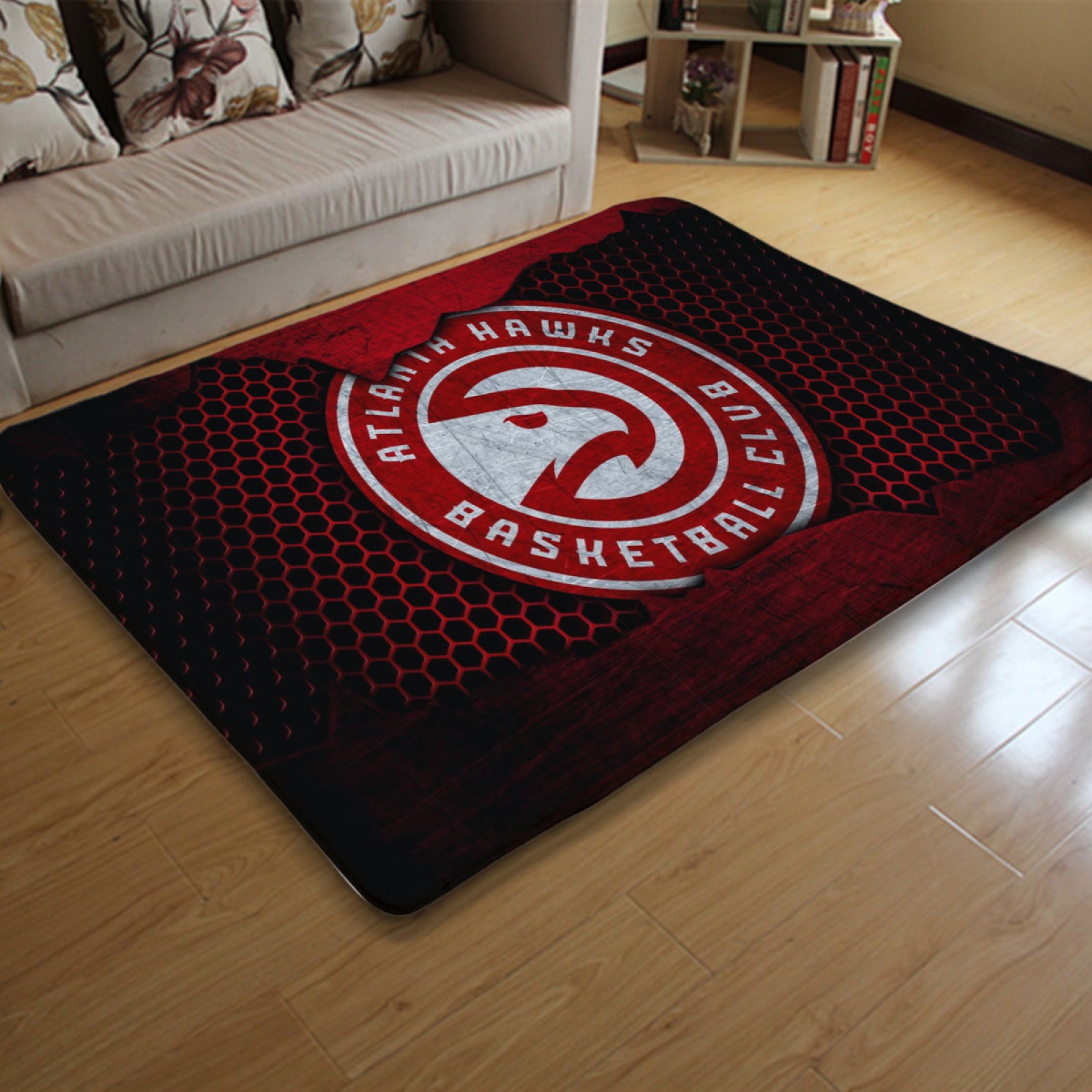 Atlanta Basketball Hawks Rugs Bedroom Living Room Bathroom Carpet Mat Rug