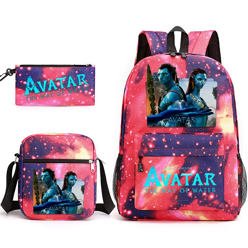 Avatar Schoolbag Backpack Shoulder Bag Pencil Case set for Kids Students