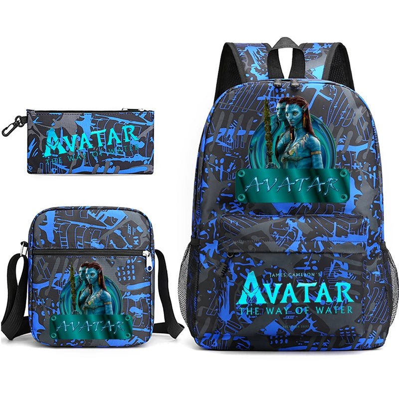 Avatar Schoolbag Backpack Shoulder Bag Pencil Case set for Kids Students