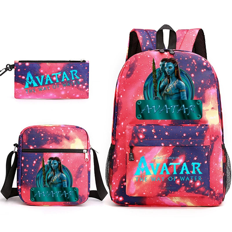Avatar Schoolbag Backpack Shoulder Bag Pencil Case set for Kids Students
