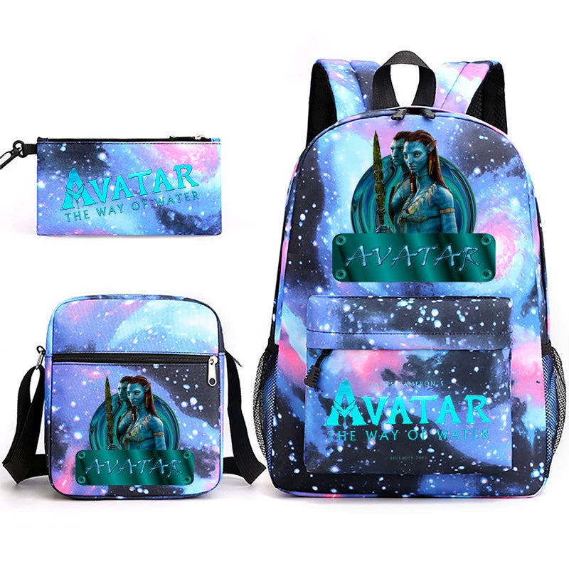 Avatar Schoolbag Backpack Shoulder Bag Pencil Case set for Kids Students