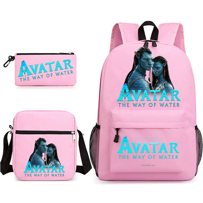 Avatar Schoolbag Backpack Shoulder Bag Pencil Case set for Kids Students