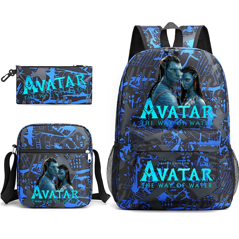 Avatar Schoolbag Backpack Shoulder Bag Pencil Case set for Kids Students