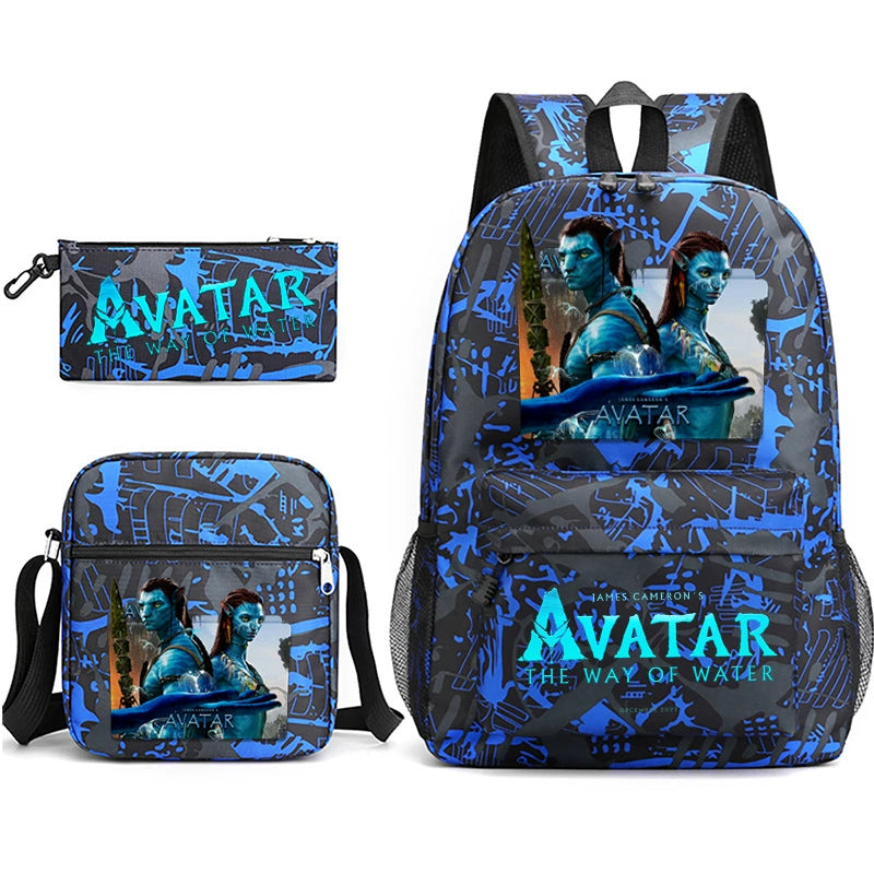 Avatar Schoolbag Backpack Shoulder Bag Pencil Case set for Kids Students