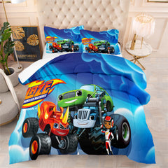 Blaze and the Monster Machines Comforter Pillowcases 3PC Sets Blanket All Season Reversible Quilted Duvet