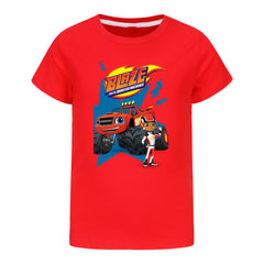 Blaze and the Monster Machines Casual Sweatshirt Spring Autumn Short Sleeve T-Shirts for Kids