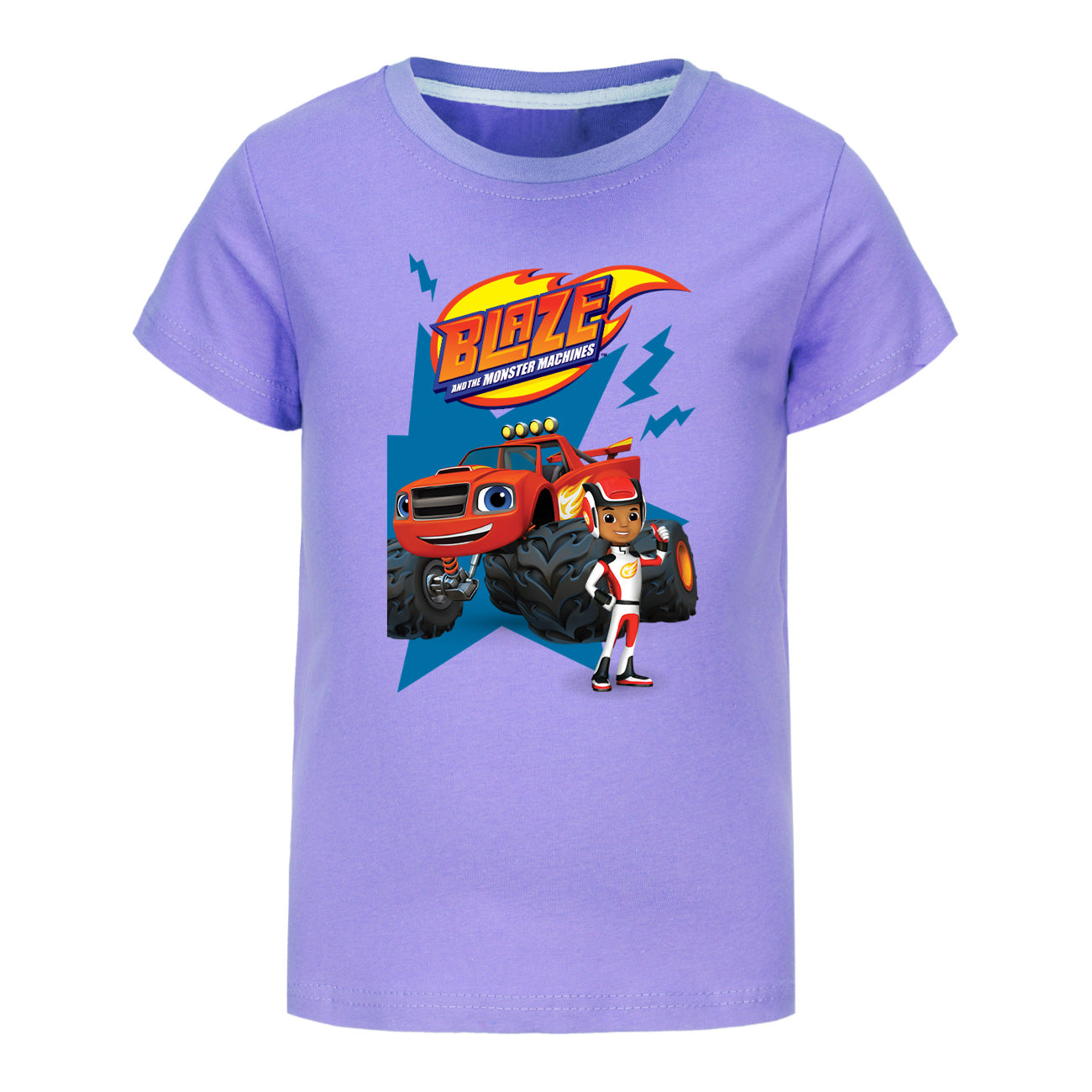 Blaze and the Monster Machines Casual Sweatshirt Spring Autumn Short Sleeve T-Shirts for Kids