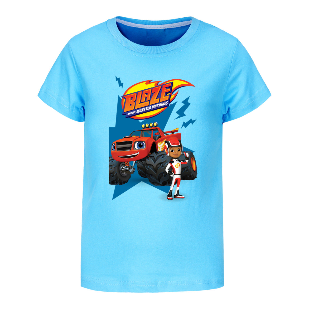 Blaze and the Monster Machines Casual Sweatshirt Spring Autumn Short Sleeve T-Shirts for Kids