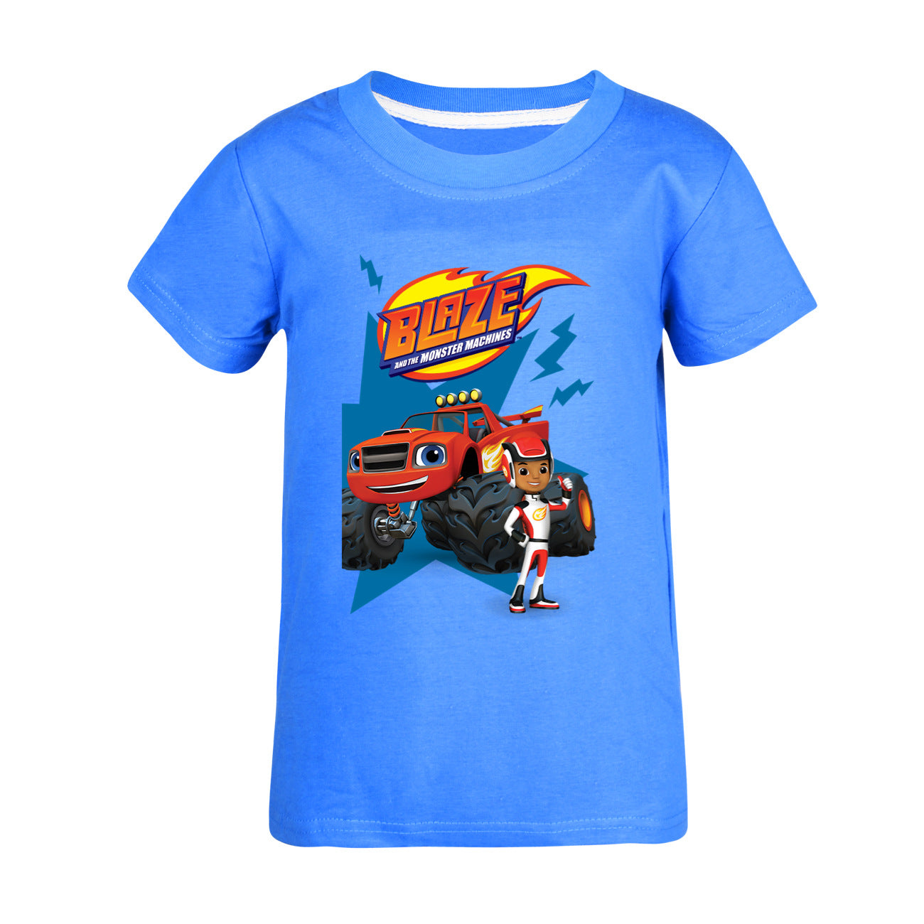 Blaze and the Monster Machines Casual Sweatshirt Spring Autumn Short Sleeve T-Shirts for Kids