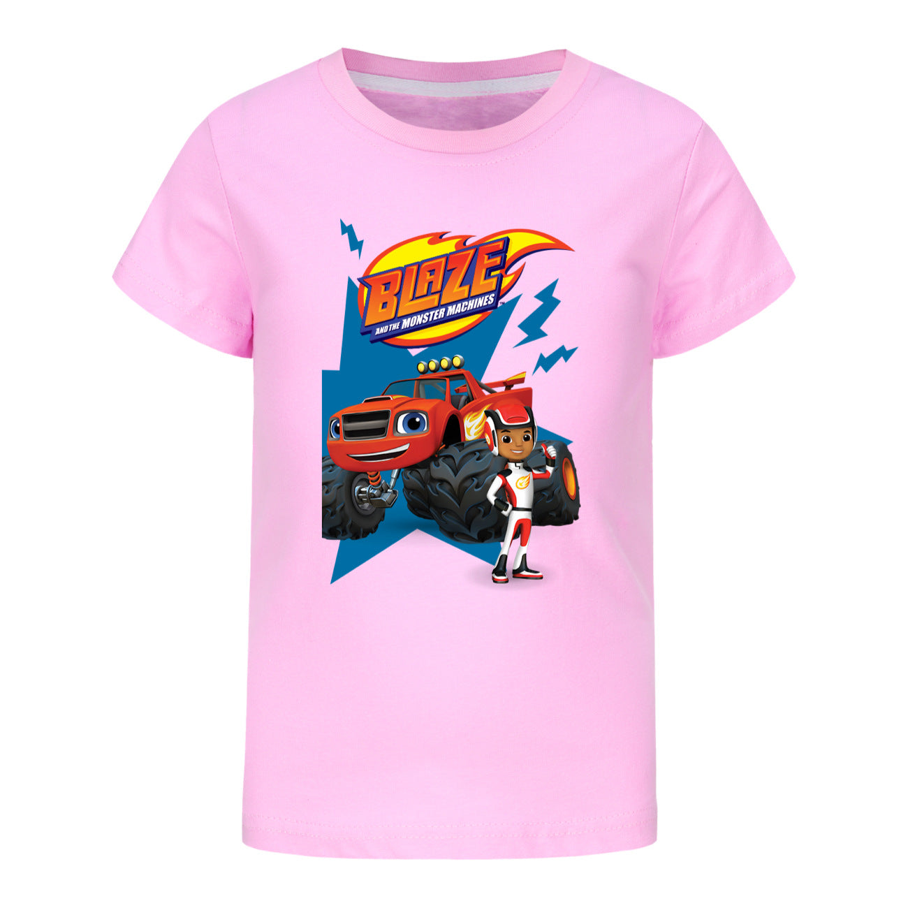 Blaze and the Monster Machines Casual Sweatshirt Spring Autumn Short Sleeve T-Shirts for Kids