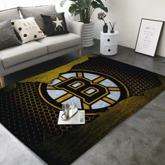 Boston Bruins Hockey Rugs Bedroom Living Room Bathroom Carpet Mat Rug