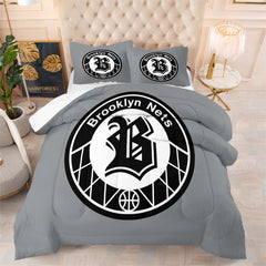 Brooklyn Basketball Nets Comforter Pillowcases 3PC Sets Blanket All Season Reversible Quilted Duvet