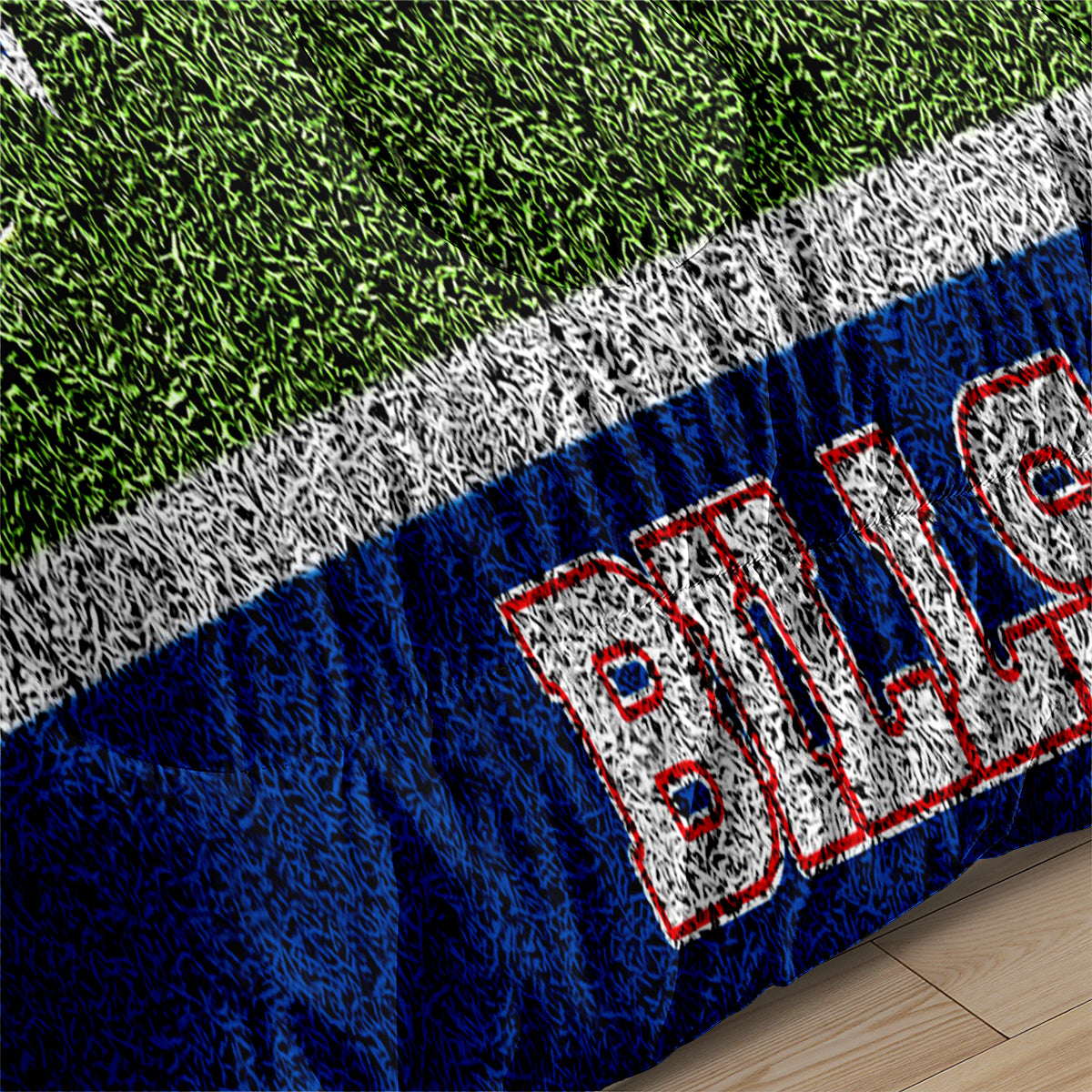 Buffalo Rugby Football Bills Comforter Pillowcases 3PC Sets Blanket All Season Reversible Quilted Duvet