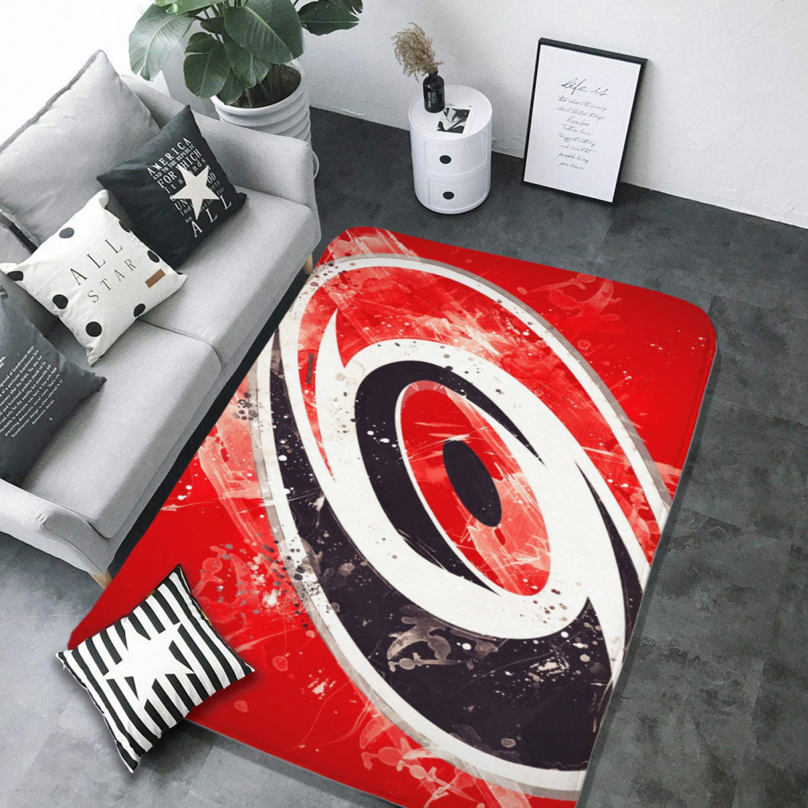 Carolina Hurricanes Hockey Rugs Bedroom Living Room Bathroom Carpet Mat Rug