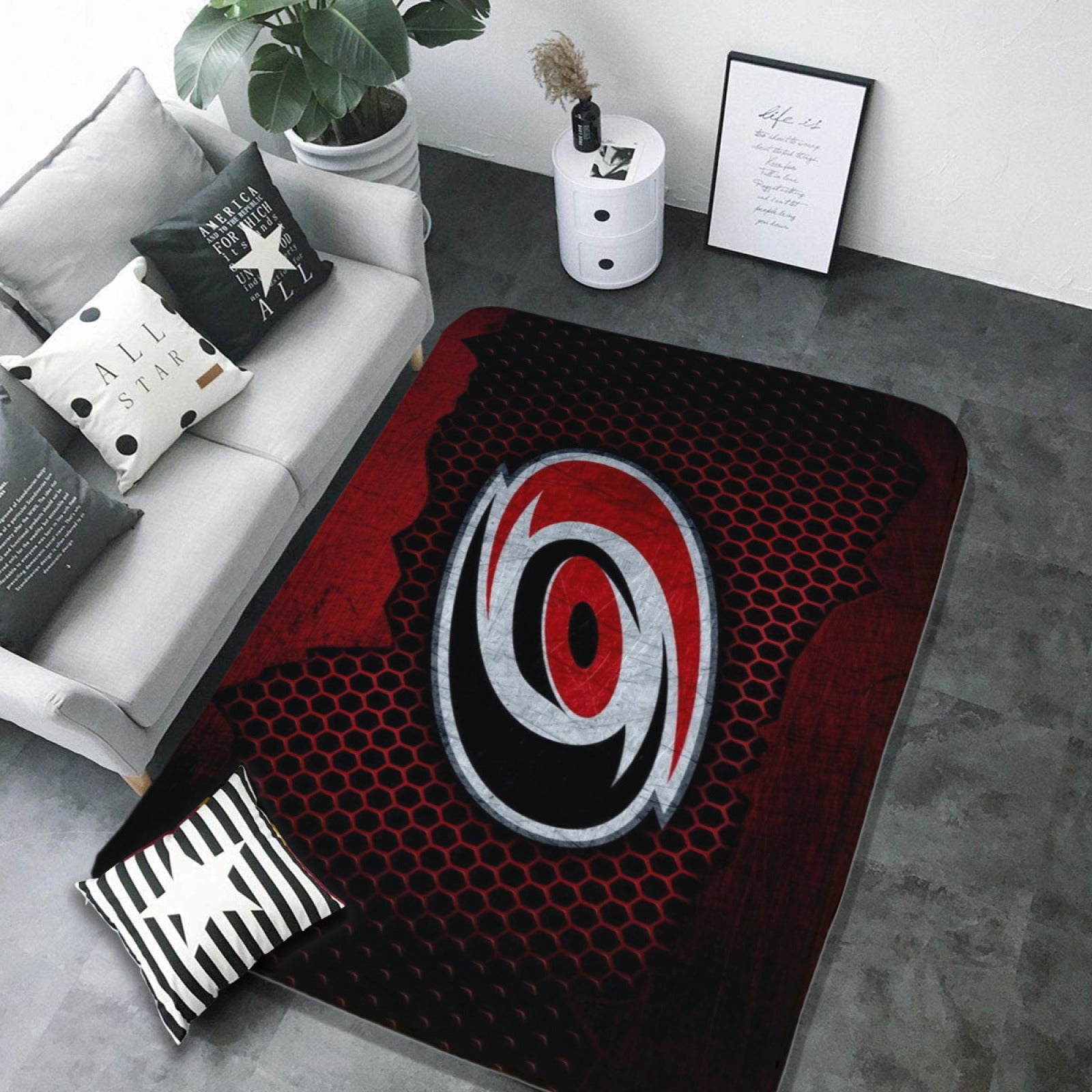 Carolina Hurricanes Hockey Rugs Bedroom Living Room Bathroom Carpet Mat Rug