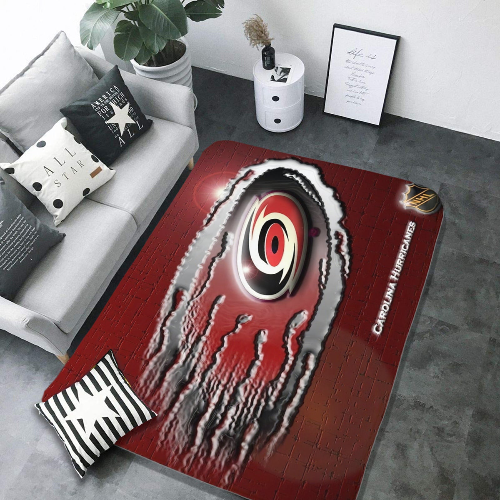 Carolina Hurricanes Hockey Rugs Bedroom Living Room Bathroom Carpet Mat Rug