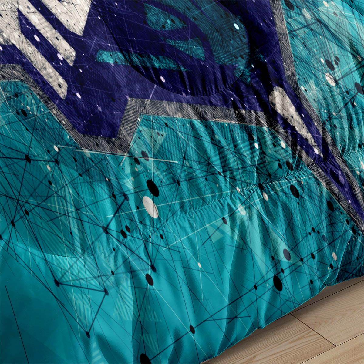 Charlotte Basketball Hornets Comforter Pillowcases 3PC Sets Blanket All Season Reversible Quilted Duvet