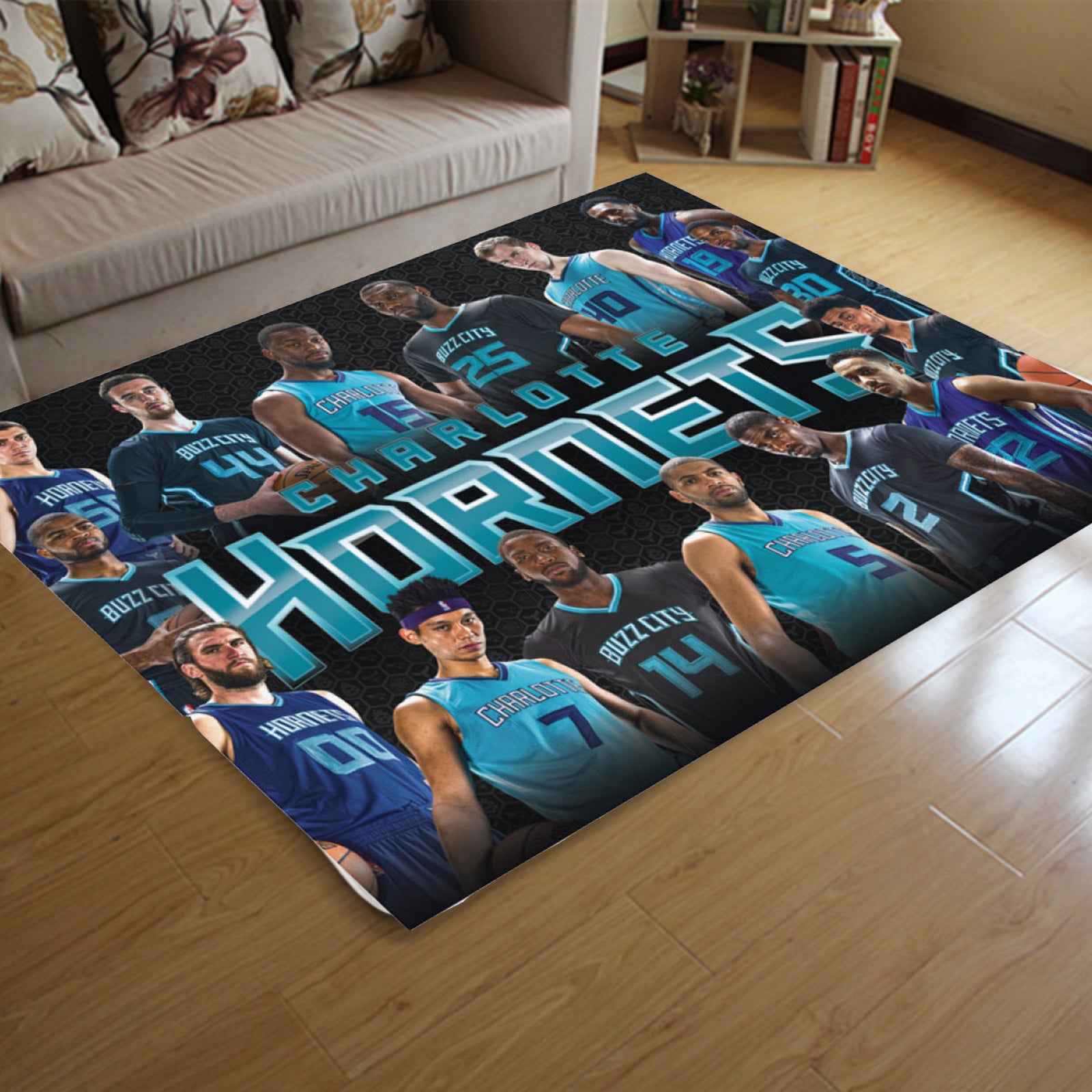 Charlotte Basketball Hornets Rugs Bedroom Living Room Bathroom Carpet Mat Rug