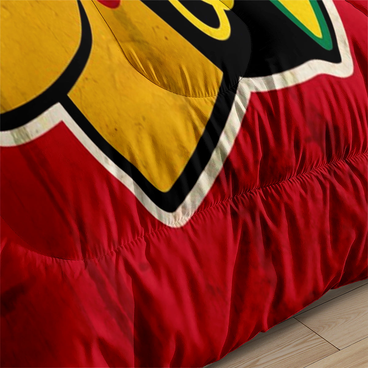 Chicago Hockey Blackhawks Comforter Pillowcases 3PC Sets Blanket All Season Reversible Quilted Duvet