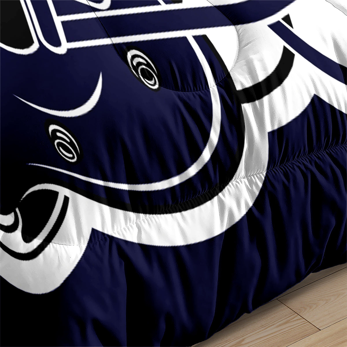 Chicago Rugby Football Bears Comforter Pillowcases 3PC Sets Blanket All Season Reversible Quilted Duvet