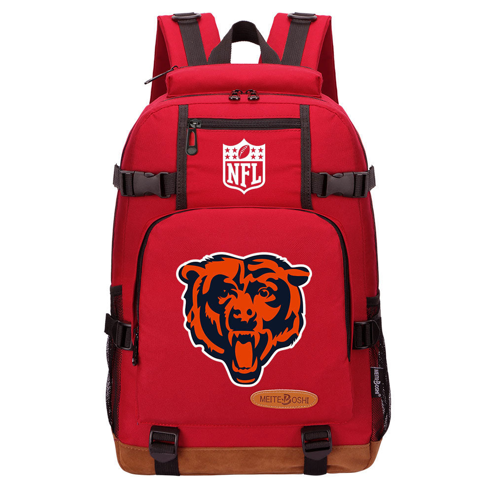 Chicago Bears Football Team Rugby Waterproof Backpack School Notebook Travel Bag