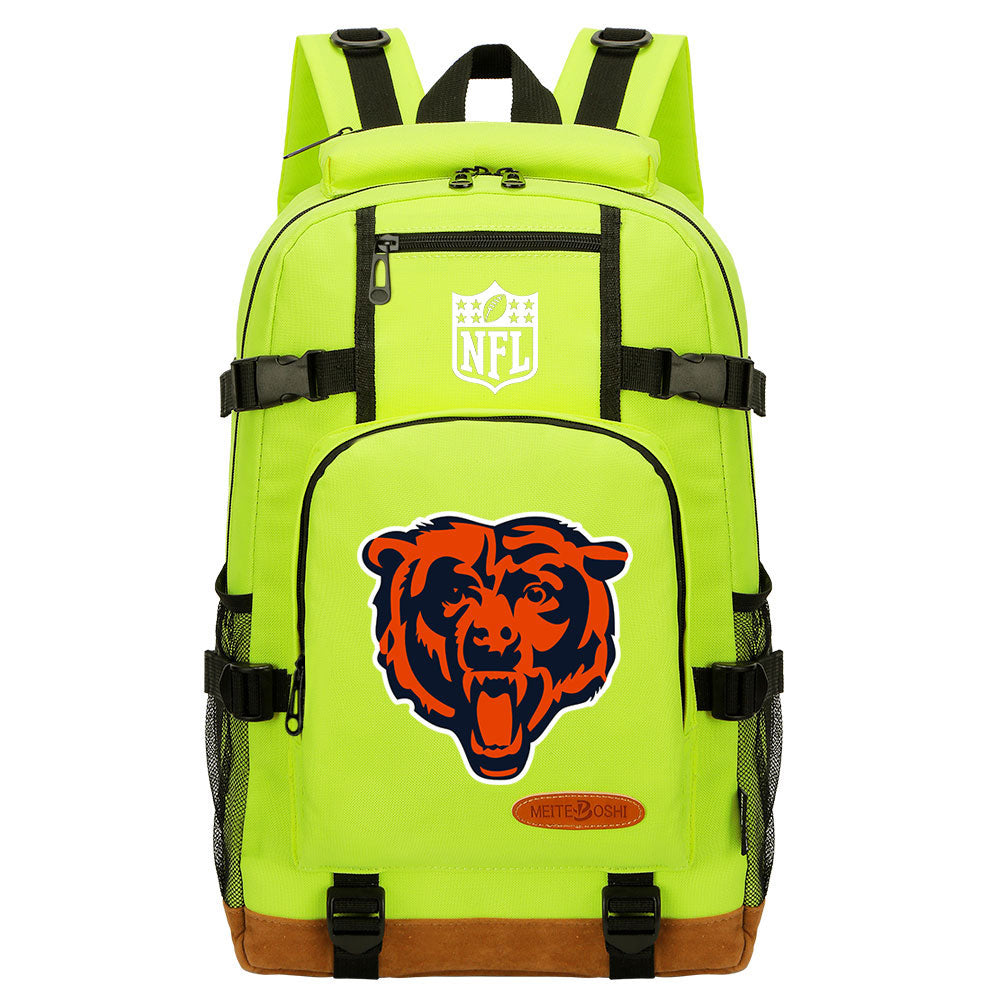 Chicago Bears Football Team Rugby Waterproof Backpack School Notebook Travel Bag