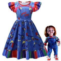 Child's Play Cosplay Costume for Girls Halloween Fancy Dress