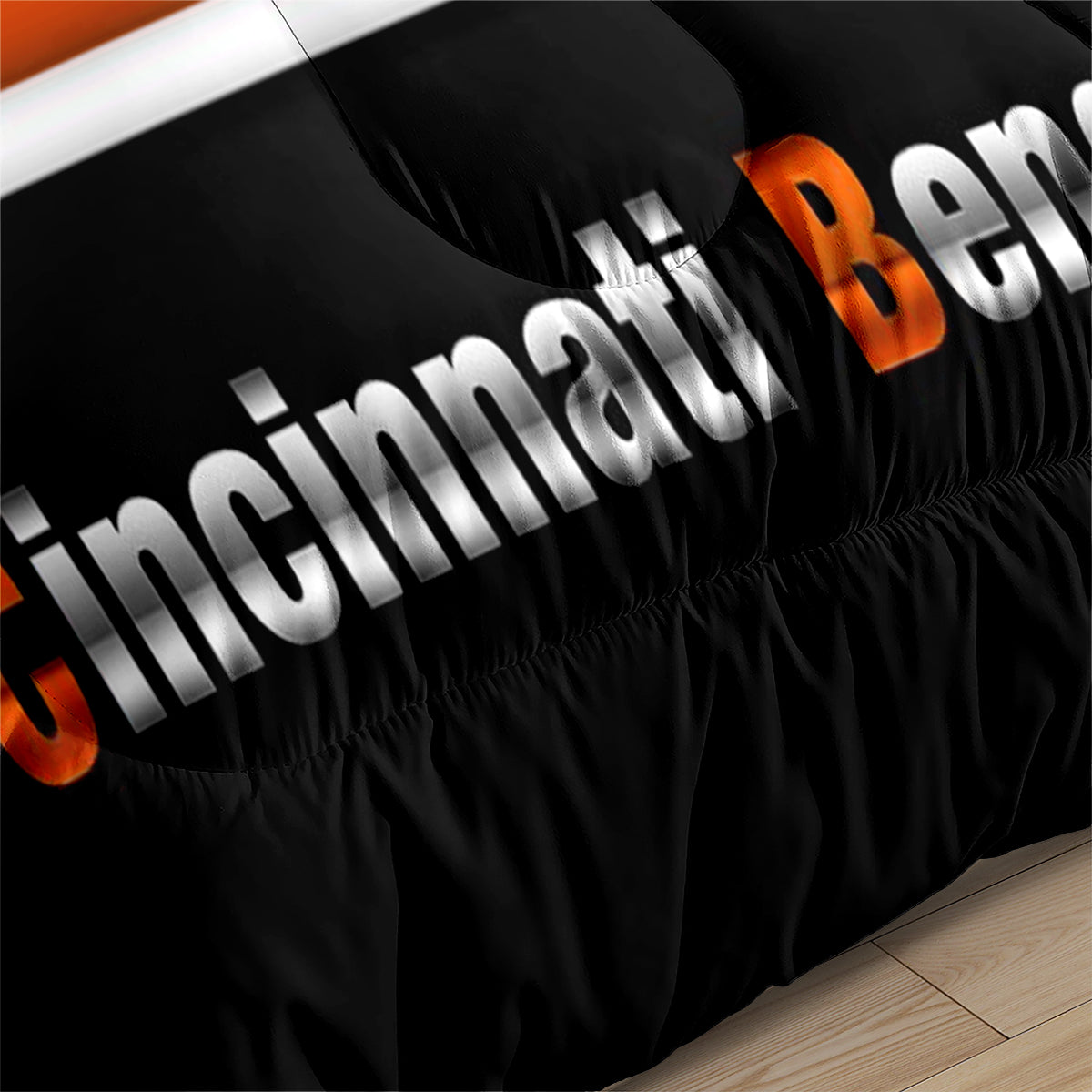 Cincinnati Rugby Football Bengals Comforter Pillowcases 3PC Sets Blanket All Season Reversible Quilted Duvet