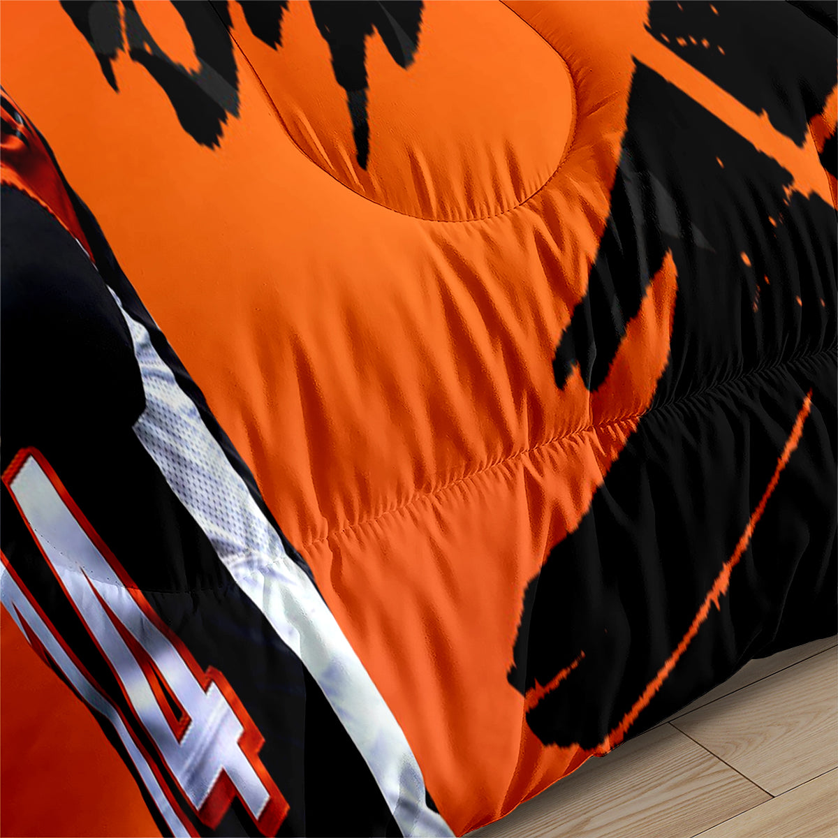 Cincinnati Rugby Football Bengals Comforter Pillowcases 3PC Sets Blanket All Season Reversible Quilted Duvet