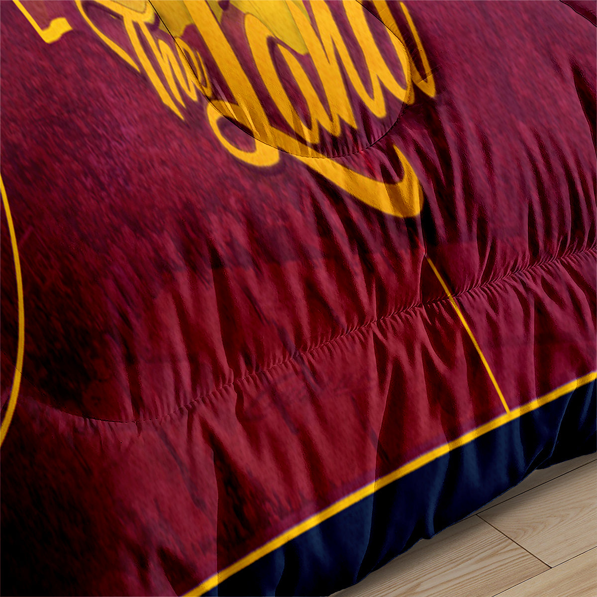 Cleveland Basketball Cavaliers Comforter Pillowcases 3PC Sets Blanket All Season Reversible Quilted Duvet