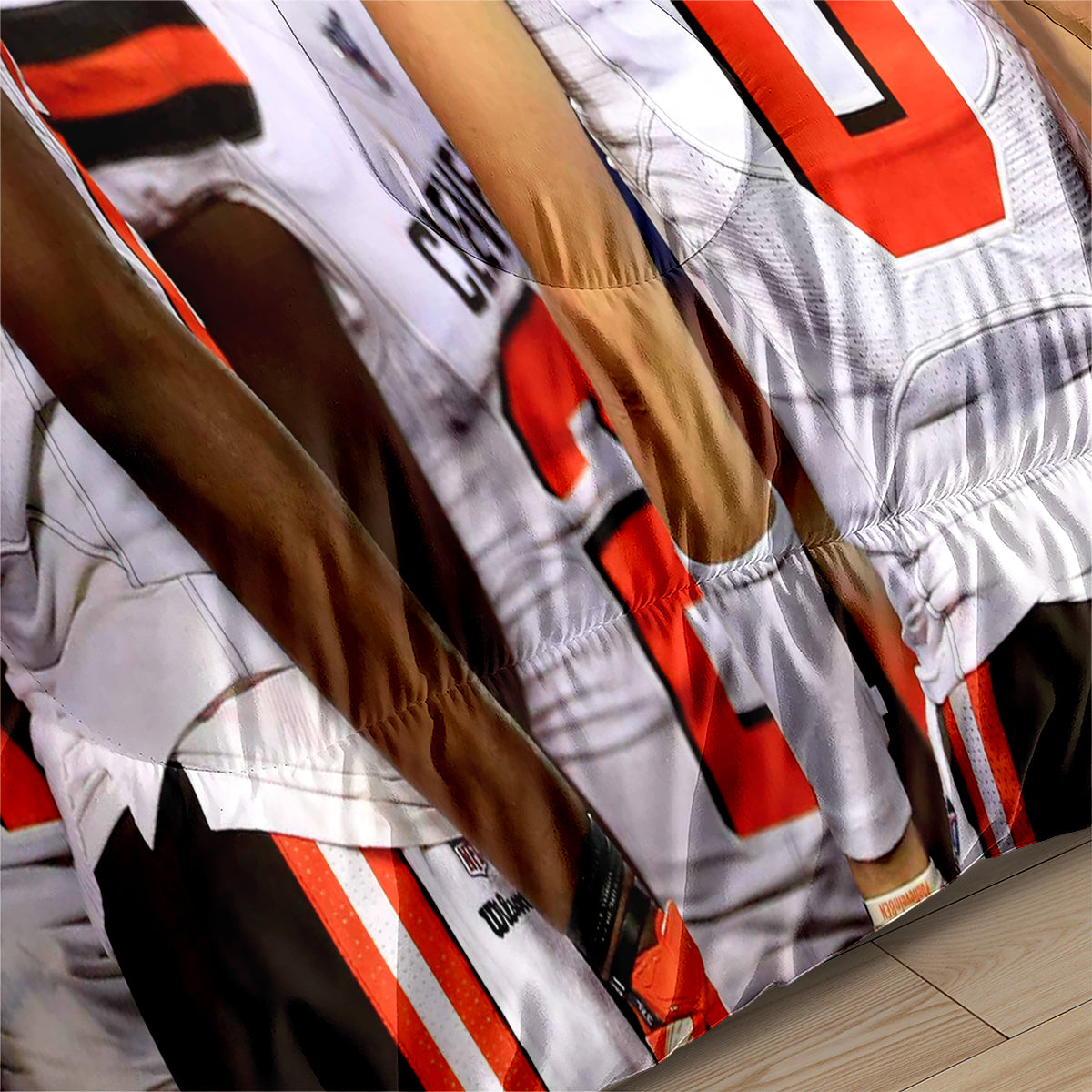 Cleveland Rugby Football Browns Comforter Pillowcases 3PC Sets Blanket All Season Reversible Quilted Duvet