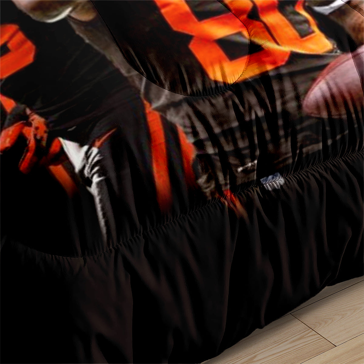 Cleveland Rugby Football Browns Comforter Pillowcases 3PC Sets Blanket All Season Reversible Quilted Duvet