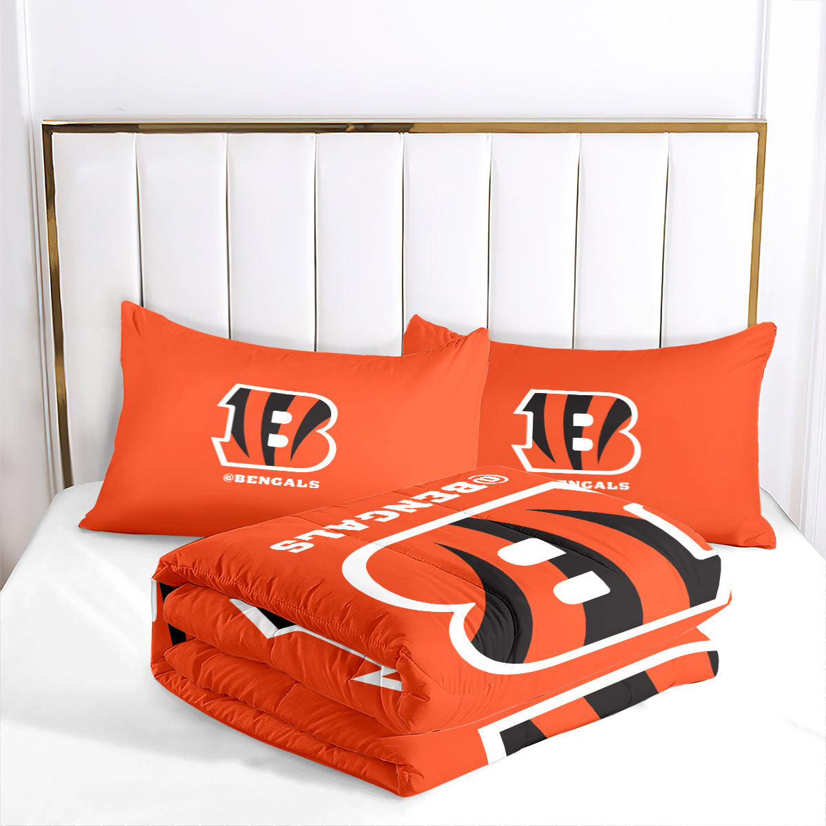 Cleveland Rugby Football Browns Comforter Pillowcases 3PC Sets Blanket All Season Reversible Quilted Duvet