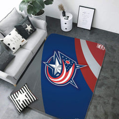 Columbus Blue Jackets Hockey Rugs Bedroom Living Room Bathroom Carpet Mat Rug