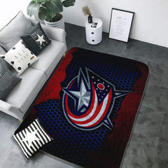 Columbus Blue Jackets Hockey Rugs Bedroom Living Room Bathroom Carpet Mat Rug