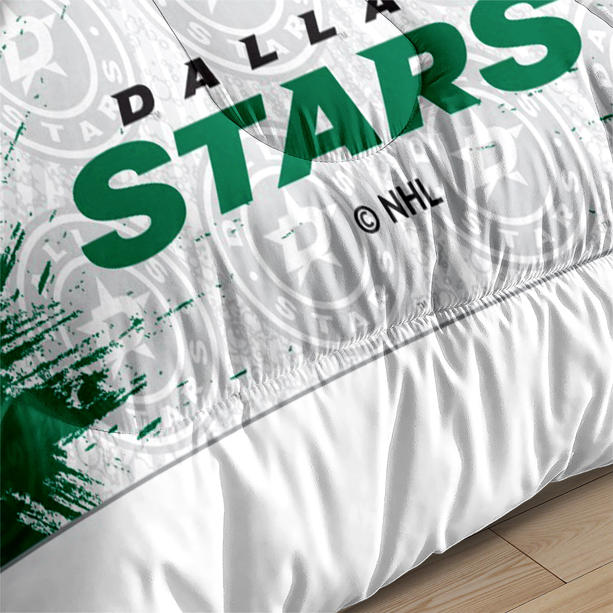 Dallas Hockey Stars Comforter Pillowcases 3PC Sets Blanket All Season Reversible Quilted Duvet