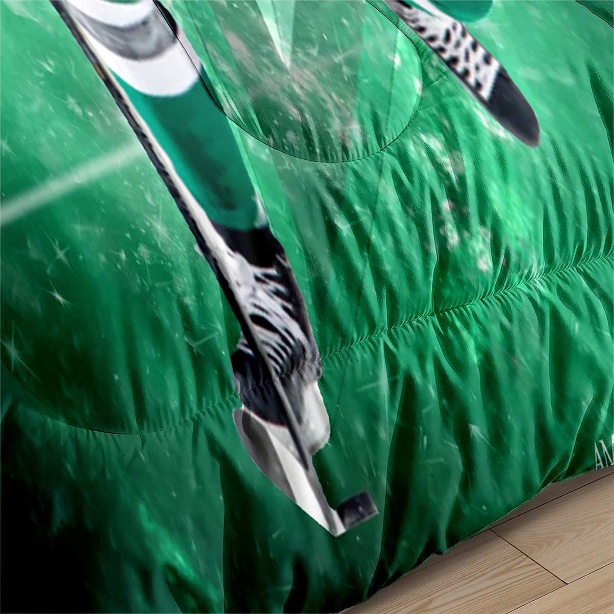 Dallas Hockey Stars Comforter Pillowcases 3PC Sets Blanket All Season Reversible Quilted Duvet