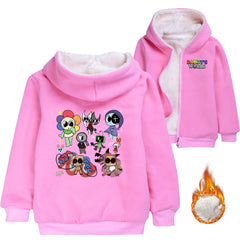 ‌Dandy's World Sherpa Lined Hoodie Fleece Sweatshirt Full Zip Hooded Jacket for Kids