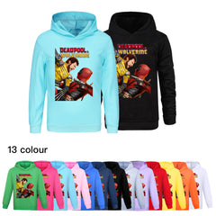 Deadpool and Wolverine Casual Sweatshirt Spring Autumn Hoodie for Kids