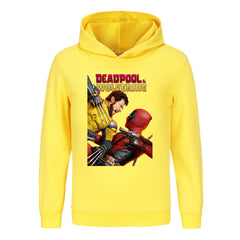 Deadpool and Wolverine Casual Sweatshirt Spring Autumn Hoodie for Kids