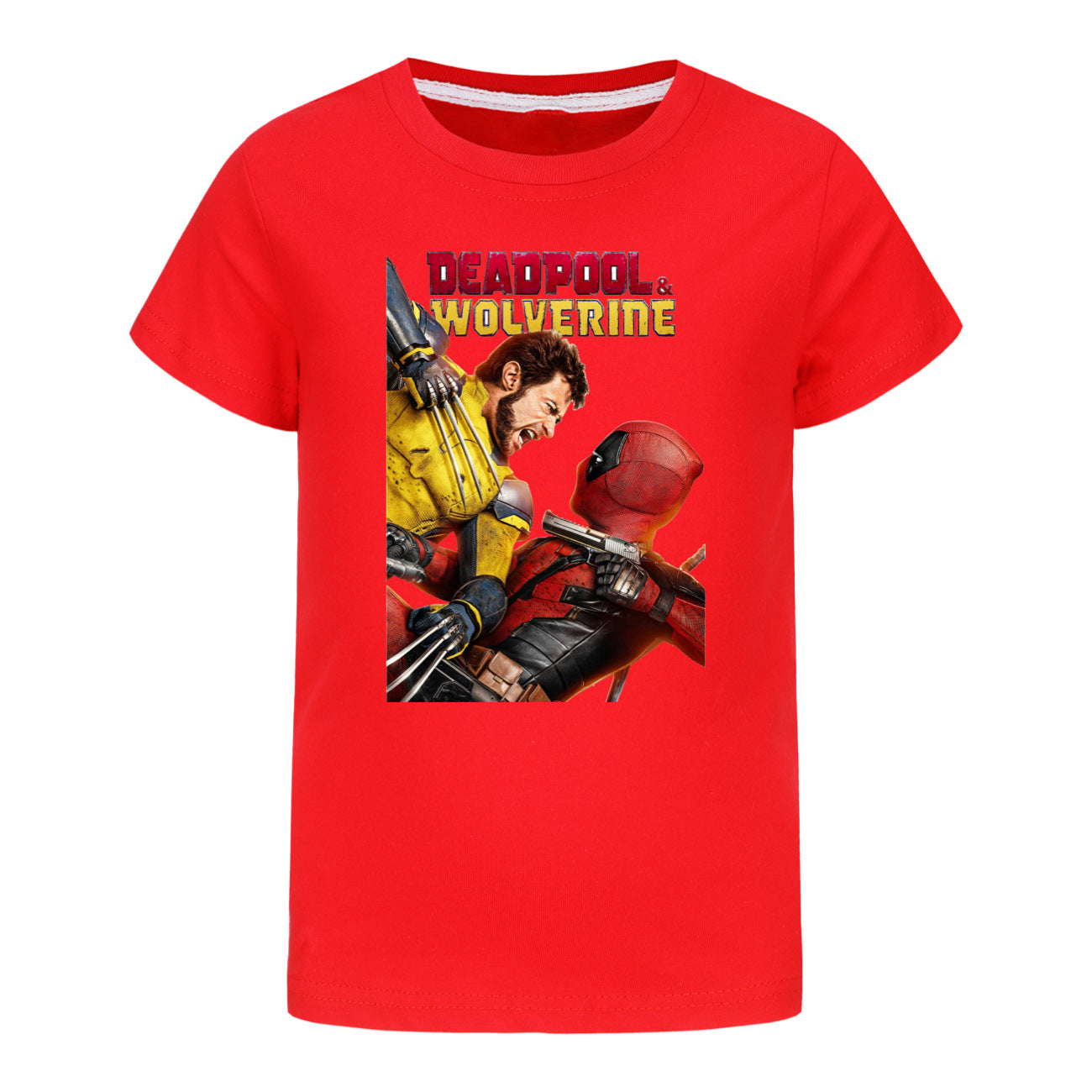 Deadpool and Wolverine Casual Sweatshirt Spring Autumn Short Sleeve T-Shirts for Kids