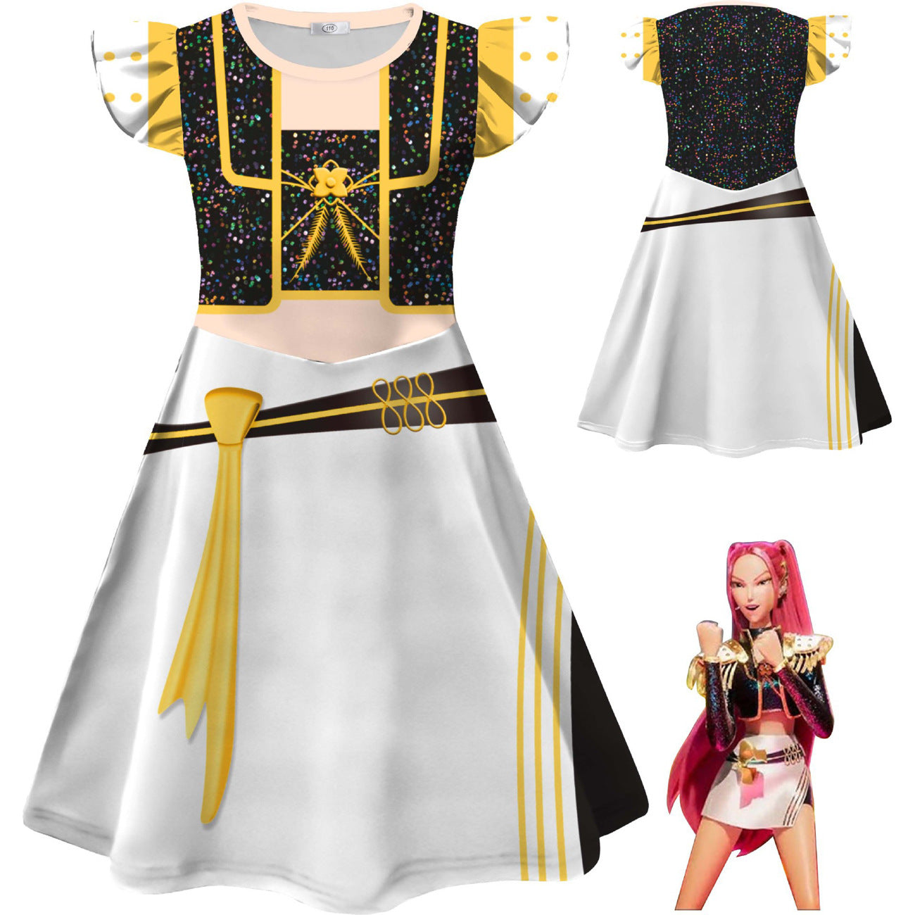 Demon Hunter Cosplay Costume for Girls Halloween Fancy Dress