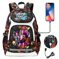 Demon Hunter USB Charging Backpack School Notebook Travel Bags