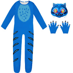 Demon Hunters Sequel Tiger Cosplay Costume with Mask Boys Girls Bodysuit Halloween Fancy Jumpsuits