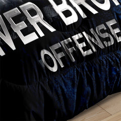 Denver Rugby Football Broncos Comforter Pillowcases 3PC Sets Blanket All Season Reversible Quilted Duvet