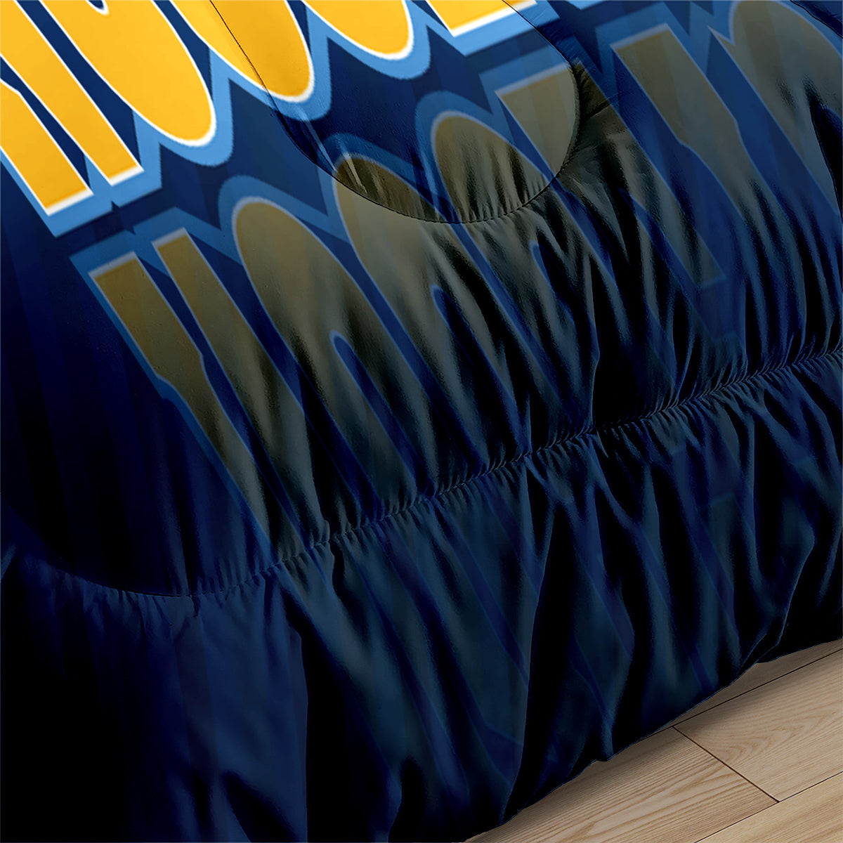 Denver Basketball Nuggets Comforter Pillowcases 3PC Sets Blanket All Season Reversible Quilted Duvet