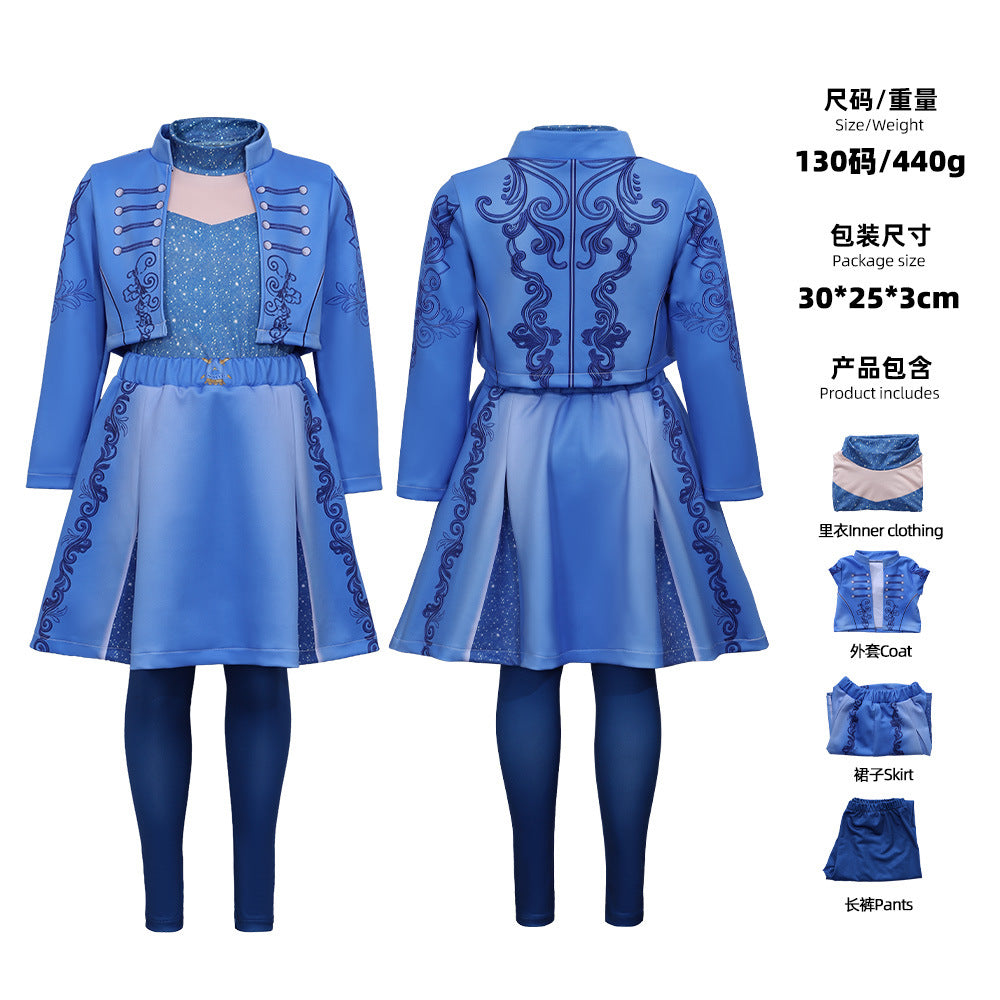Descendants Wicked Wonderland Chloe Cosplay Costume Halloween Full Suit