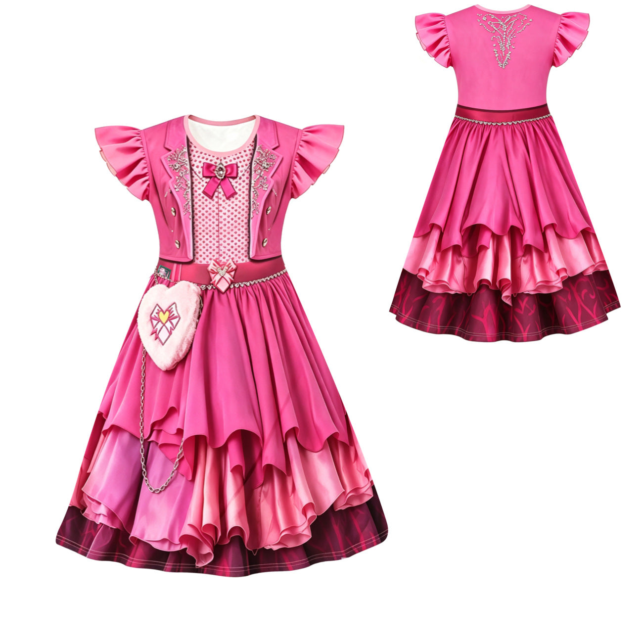 Descendants Wicked Wonderland Cosplay Costume for Girls Halloween Fancy Dress