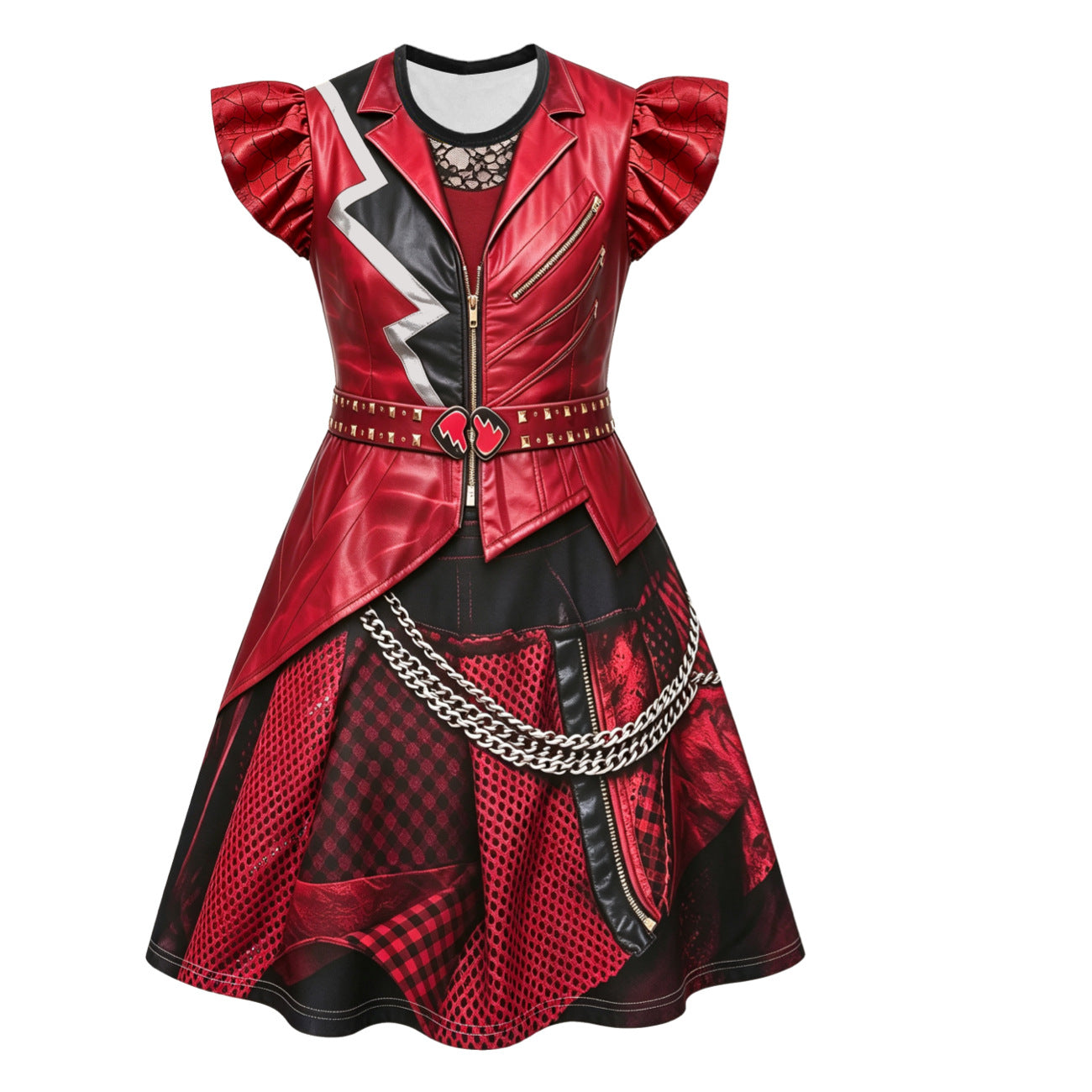 Descendants Wicked Wonderland Cosplay Costume for Girls Halloween Fancy Dress